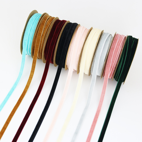 (20 meters/roll) 10mm Velvet ribbon wholesale gift wrapping decoration Christmas lace ribbons ► Photo 1/6
