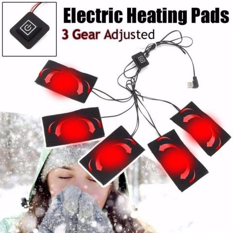 3/5 Pad Electric Heating Pads Winter Coldproof USB Vest Jacket Clothes Heating Pad Heater Warm Thermal Heating Clothes Pad Tools ► Photo 1/6