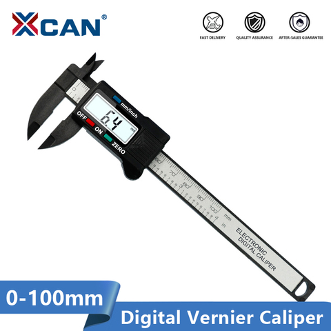 XCAN LCD Digital Electronic Vernier Caliper Gauge 0-100mm Electronic Caliper Ruler 6 inch Micrometer Measuring Tool ► Photo 1/6