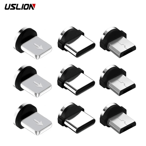 3pcs Charging Cable Adapter For Mobile Phone 360 Degree Rotation Magnetic Tips Replacement Parts Easy Operate Durable Converter ► Photo 1/5