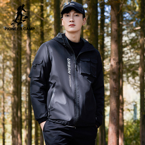 Pioneer Camp 2022 Winter Men's Parkas Outdoor Windproof Warm Casual Fashion Black Zipper Jackets Male XMF023126 ► Photo 1/6