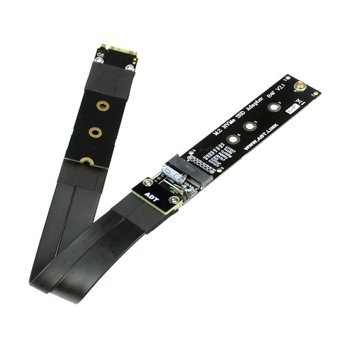 M.2 for NVMe SSD Solid State Drive Extension Cable Riser card support M2 M key PCI-E 3.0 x4 4 pcie 4x Full Speed 32G/bps R44SF ► Photo 1/1