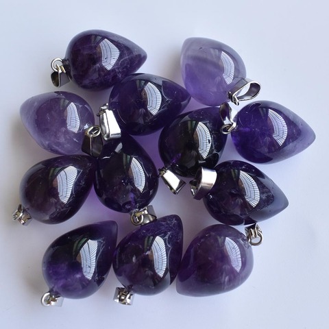 Wholesale 12pcs/lot 2022 new good quality natural amethysts circular Cone shape Pendants for jewelry making free shipping ► Photo 1/6