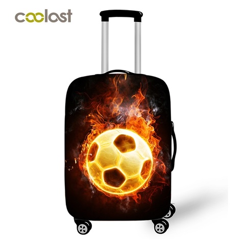 Foot Ball Print Suitcase Protective Covers Fire Trolley Luggage Protector for Man Boys Travel Accessories Elastic Bagage Cover ► Photo 1/6
