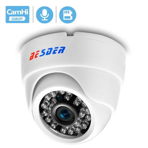 BESDER Wide Angle 2.8mm IP Camera Wireless Audio 1080P Indoor Dome Security Wi-Fi IP Camera With SD Card Slot ONVIF RTSP FTP ► Photo 1/6