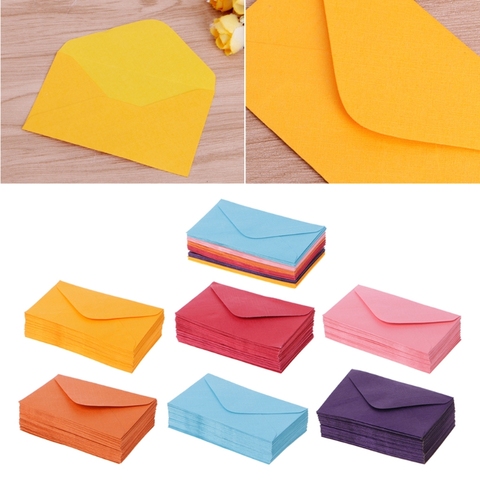 50Pcs Colorful New Retro Blank Mini Paper Envelopes Wedding Party Invitation Greeting Cards Gift ► Photo 1/6