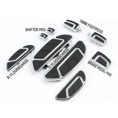 Motorcycle Airflow Floorboard Footrest Shifter Brake Pedal Pegs For Harley Touring Electra Street Glide Road King FLHR FLTRX ► Photo 1/6