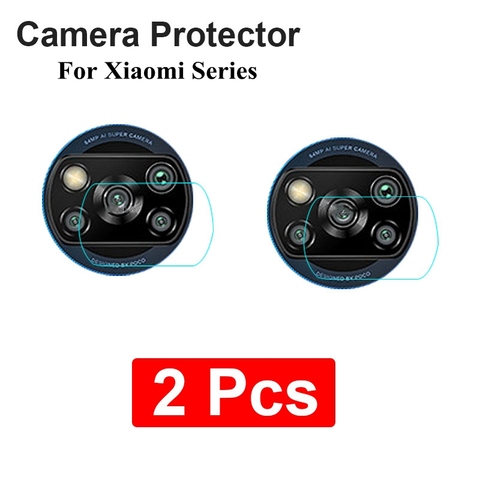 2PCS Camera Lens Film For Xiaomi Poco X3 NFC X 3 Redmi Note 9 9S 8 T 8T 7 Pro 8Pro Screen Protector Pocox3 Back Protective Glass ► Photo 1/6