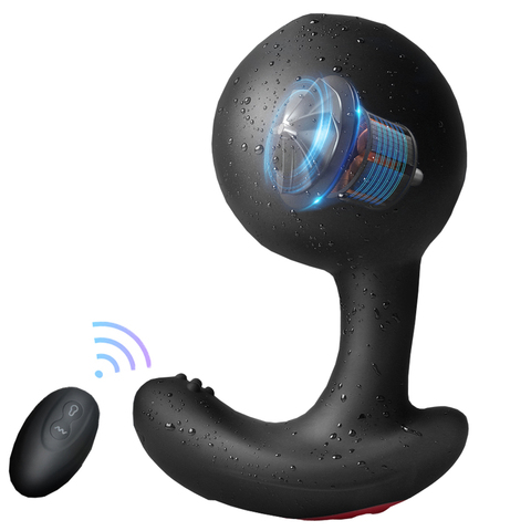 One-key Inflatable Anal Plug 10 Speeds Vibrating Butt Plugs 15m Wireless Control Vibrator Sex Toys G-spot Prostate Massage ► Photo 1/6
