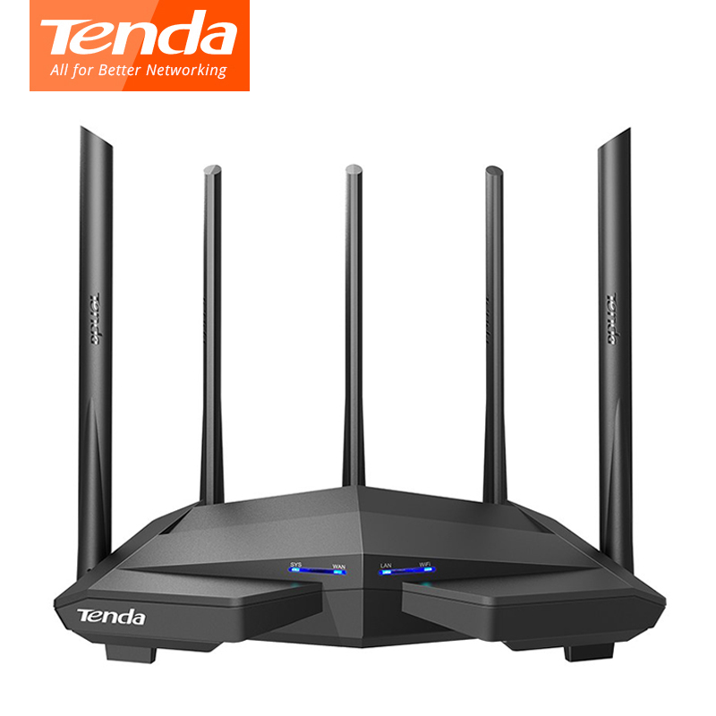 Tenda AC1200 Dual-Band Wireless Router Wifi Repeater with 5*6dBi High Gain  Antennas Wider Coverage AC7 wifi extender