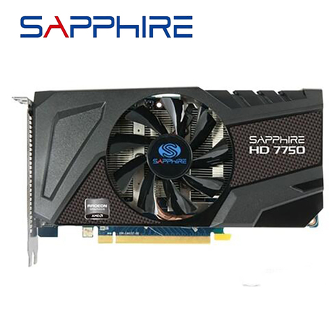 Used SAPPHIRE Radeon HD 7750 1GB Video Cards GPU For AMD HD7750 1GB GDDR5 Graphics Screen Cards Desktop Computer PC Gaming ► Photo 1/1