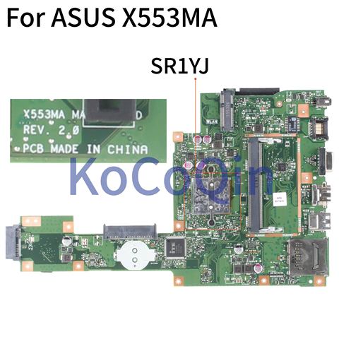 KoCoQin Laptop motherboard For ASUS X553MA A553M D553M F553M K553M X503M Mainboard REV:2.0 SR1YJ N2840 ► Photo 1/4