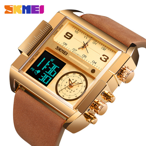 SKMEI 3 Time Men Sports Watch Top Luxury Brand Military Digital Wristwatch Mens Quartz Movement Watches Clock reloj hombre 1391 ► Photo 1/6