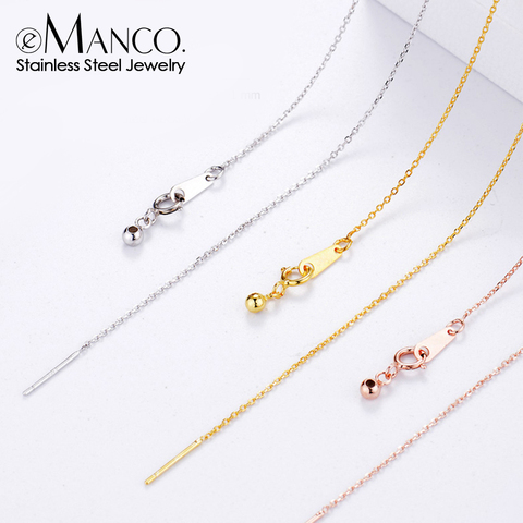 e-Manco adjusta long layered pendant necklace 316L stainless steel necklace chocker necklaces for women fashion jewelry YX26925 ► Photo 1/6