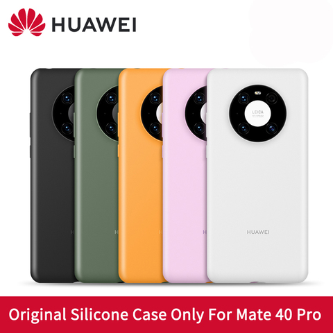 Original Huawei Mate 40 Pro silicone case cover Liquid Silicone Luxury Case For huawei Mate 40 pro screen protector lens glass ► Photo 1/1