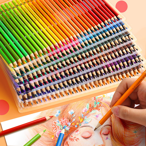 Sketching Painting Oil Pencil 48/72/120/160 Colors Professional  Watercolor Wood Colored Pencils painting Drawing colour colours ► Photo 1/6