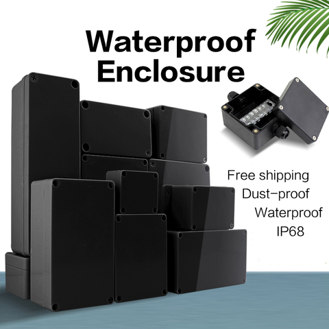 Black Box Outdoor Waterproof Case Plastic Box Electronic Project Case Instrument Waterproof Junction Box Housing ► Photo 1/6