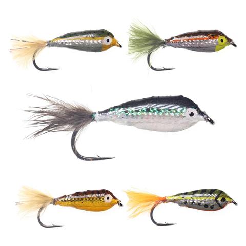 Bimoo 6PCS #4 Epoxy Baitfish Minnows Fry Trout Fly Fishing Flies Lures Streamer for Salmon Pike Rainbow Trout Chub Perch Fishing ► Photo 1/6