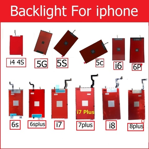 LCD Display Backlight Panel For iPhone 4 4s 5 5c 5s 6 6s 7 8 Plus Lcd Screen Backlight Film with 3D Touch Function Flex Cable ► Photo 1/6