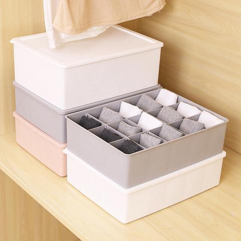 Multi Grid Underwear Organizer Closet Bras Briefs Socks Ties Storage Drawer Box ► Photo 1/6