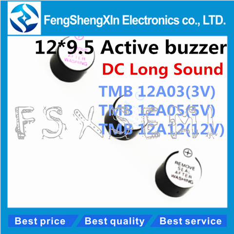 10pcs/lot Active buzzer 3V/5V/12V TMB12A03 TMB12A05 TMB12A12 Active Buzzer Magnetic Long Continous Beep Tone 12*9.5mm ► Photo 1/2
