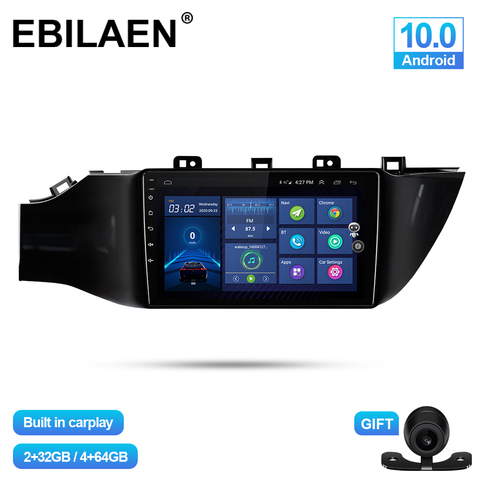 EBILAEN Car Multimedia Player For Kia RIO 4 2016-2022 Android 10.0 Autoradio GPS Navigation DSP IPS Headunit Stereo 4G Camera ► Photo 1/6