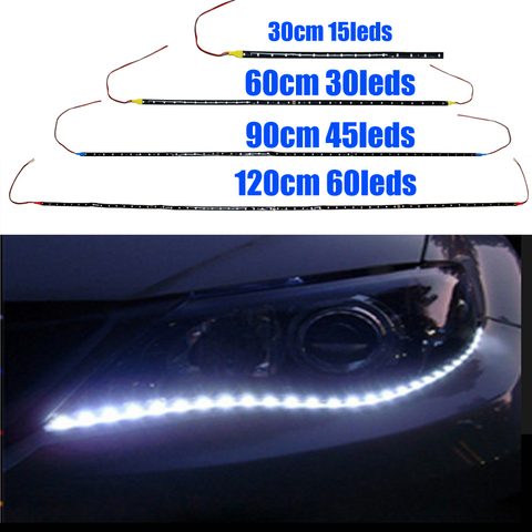 led strip 12v 3528smd 120/ 90/ 60/ 30CM cold white waterproof Red Green Blue Yellow LED Light Strip for car interior motorcycle ► Photo 1/6