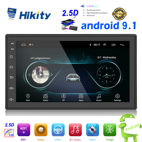 Hikity 2.5D Android 2din Car Multimedia MP5 Player Radio GPS Navi WIFI Autoradio 7'' Touch Screen Bluetooth FM Audio Car Stereo ► Photo 1/6