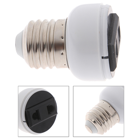High Quality E27 ABS US/EU Plug Connector Accessories Bulb  Holder Lighting Fixture Bulb Base Screw Adapter White Lamp Socket ► Photo 1/6