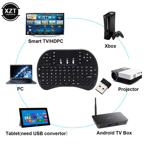 i8 Keyboard Backlit English Air Mouse 2.4GHz Wireless Touchpad Handheld for Smart TV Box H96 max PC Xbox with Lithium Battey ► Photo 1/6