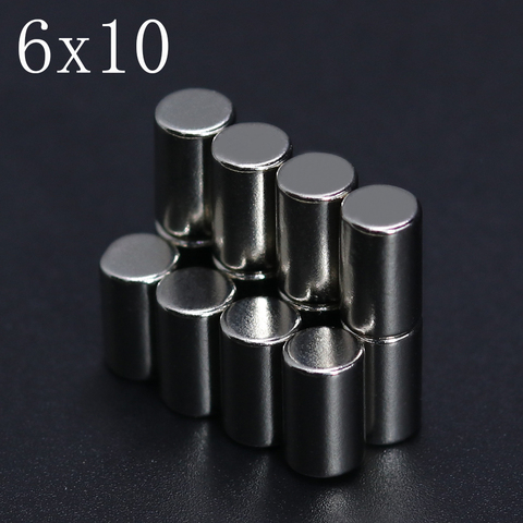 2/5/10/20/50Pcs 6x10 Neodymium Magnet 6mm x 10mm N35 NdFeB Round Super Powerful Strong Permanent Magnetic imanes Disc ► Photo 1/6