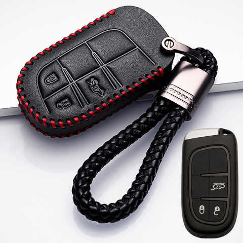 Car Key Cover Case Key Chain Key Chain Protector For Jeep Grand Cherokee Chrysler 300C Renegade Fiat Freemont 2022 ► Photo 1/6