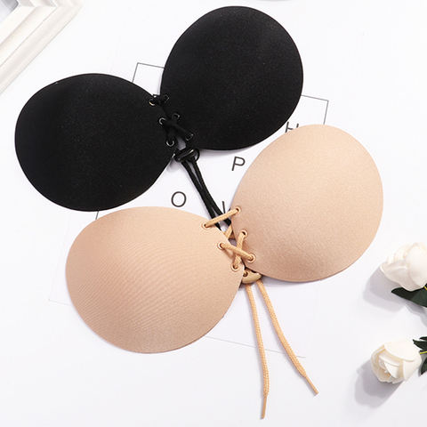 Women Invisible Bra Super Push Up Seamless Self-Adhesive Sticky Wedding Party Front Strapless A B C D Cup Fly Bra ► Photo 1/6