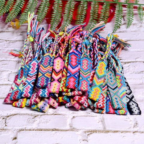 MOON GIRL 20 Pieces Random Color Friendship Bracelet for Women Fashion Handmade Macrame Braided Pulseras Femme Dropshipping ► Photo 1/6