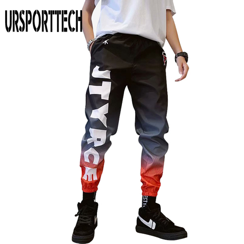 2022 Streetwear Hip hop Joggers Pants Men Loose Harem Pants Ankle Length Trousers Sport Casual Letter Print Sweatpants For Men ► Photo 1/6