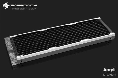 Barrowch FBCFR-360, Chameleon Fish Modular 360mm Radiator, Acrylic / POM Removable Radiator, Suitable For 120mm Fans ► Photo 1/6