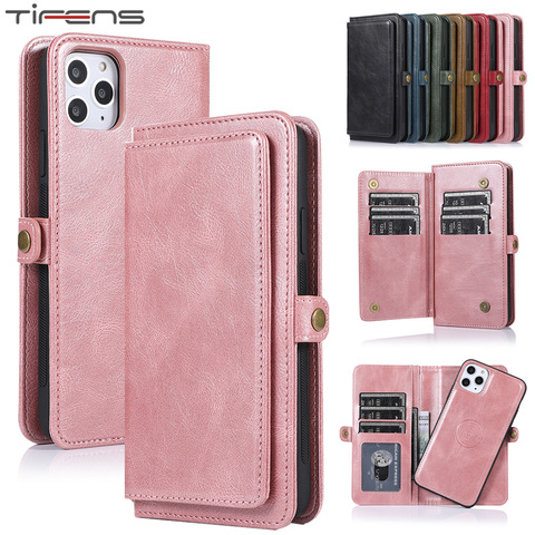 Flip Case Magnetic Case For iPhone 12 mini 11 Pro Max SE 2020 Zipper Wallet Leather Phone Case For iPhone 12 XS Max X XR 6 6S 8 7 Plus