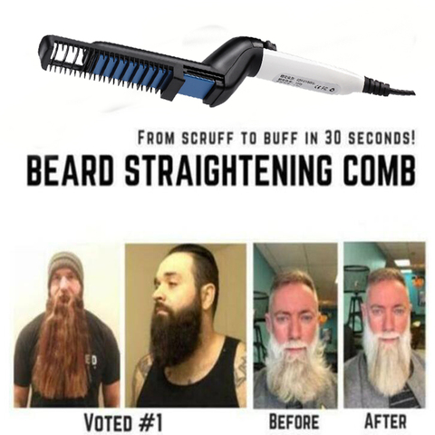Men Quick Beard Straightener Styler Comb Multifunctional Hair Curling Curler Show Cap Tool Electric Hair Styler for Men ► Photo 1/6
