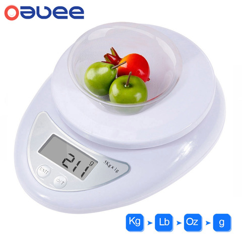 Oauee Digital Scale 5KG 1KG Electronic Mini Pocket Scale 1g 0.1g Precision Steelyard for Kitchen Food Balance Scales ► Photo 1/6
