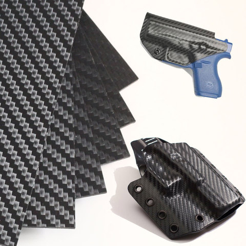KYDEX carbon fiber membrane plate DIY knife sleeve material thermoplastic plate carbon fiber twill coating imported K plate ► Photo 1/6