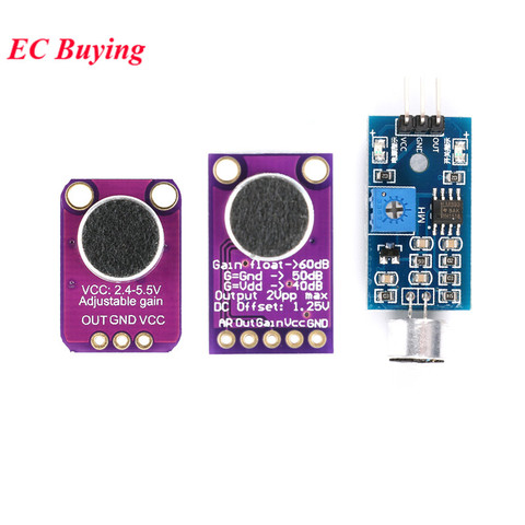 Electret Microphone Amplifier Module Stable MAX9814 MAX4466 Sensor For Arduino Auto Gain Detection Control Switch Sound ► Photo 1/6