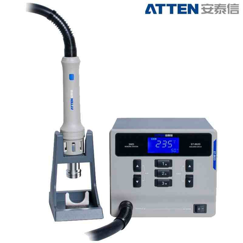 ATTEN ST-862D lead-free hot air gun soldering station Intelligent digital display 1000W rework station For PCB chip repair ► Photo 1/6