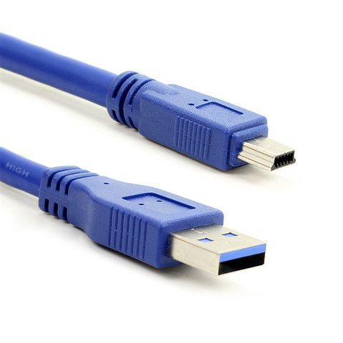 USB 3.0 A Male AM to Mini USB 3.0 Mini 10pin Male USB3.0 Cable 0.3m 0.6m 1m 1.5m 1.8m 3m 5m 1ft 2ft 3ft 5ft 6ft 10ft 3 5 Meters ► Photo 1/3