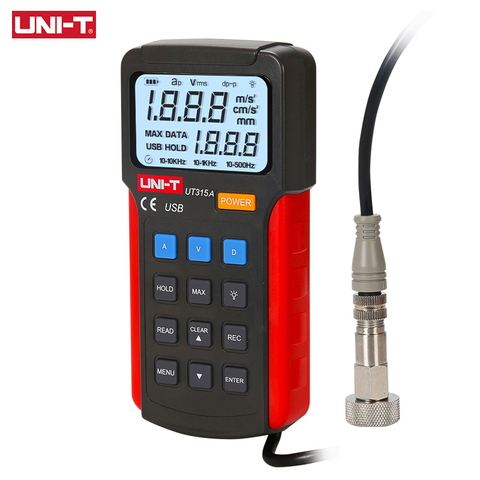 UNI-T UT315A Digital Vibration Testers Vibration Acceleration Velocity Displacement Measurement USB Connect PC Soft ► Photo 1/5