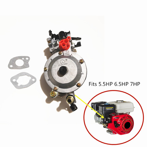 Dual Fuel Carburetor LPG NG conversion for generator GX160 GX200 160 168F 170F Engine PETROL & LIQUEFIELD three way use ► Photo 1/6