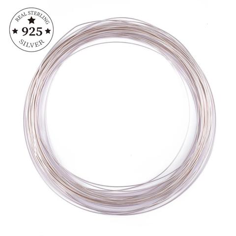 1m/lot Resistant Strong 925 Sterling Silver Wire String Colorfast Beading Wire Cord String For DIY Jewelry Making Accessories ► Photo 1/6