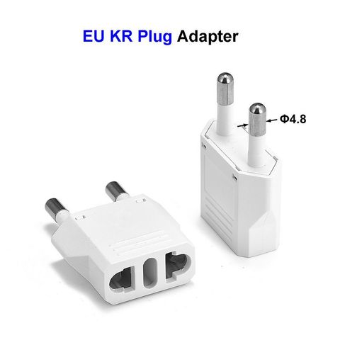 UK TO EU EURO EUROPE EUROPEAN TRAVEL ADAPTER POWER PLUG CONVERT 3 TO 2 PIN  WHITE