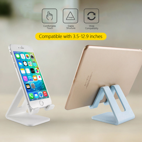 Desk Phone Holder triangle Mobile Stand For Cell phone Tablet Universal plastic Phone Stand Desktop Support Smartphone Bracket ► Photo 1/6