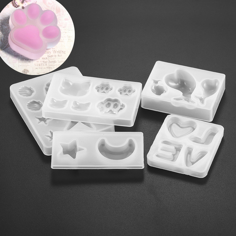 1Pcs Letter Cat Shell Jewelry Silicone Casting Molds Sets Mixed Style UV Epoxy Resin Molds For DIY Jewelry Making Findings Kits ► Photo 1/6