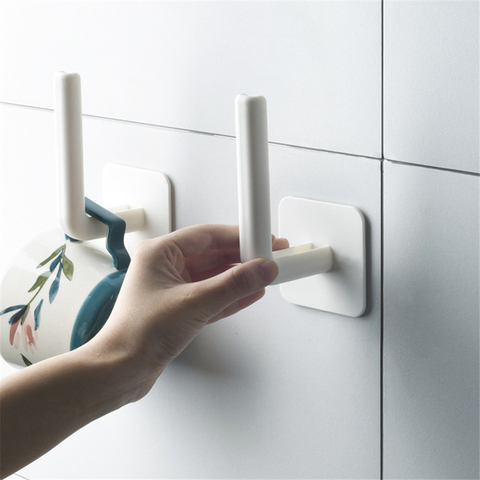 1Pc Kitchen Self-adhesive Accessories Under Cabinet Paper Roll Rack Towel Holder Tissue Hanger Storage Rack for Bathroom Toilet ► Photo 1/6